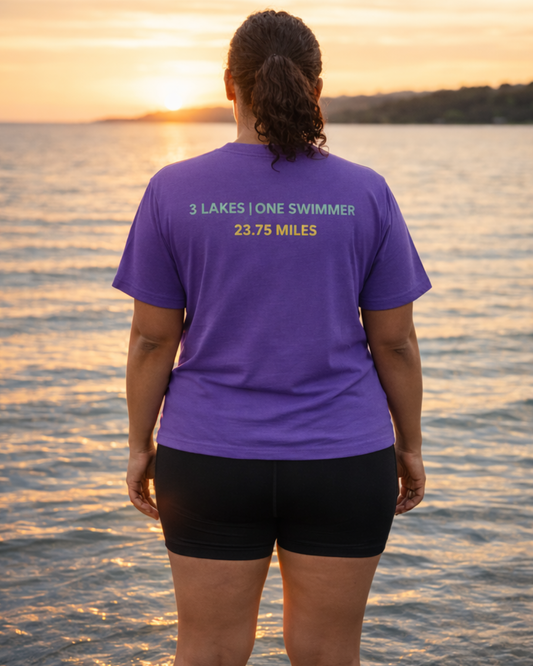 Wild & Berry Swim 3 Lakes One Swimmer Women's Casual T-Shirt