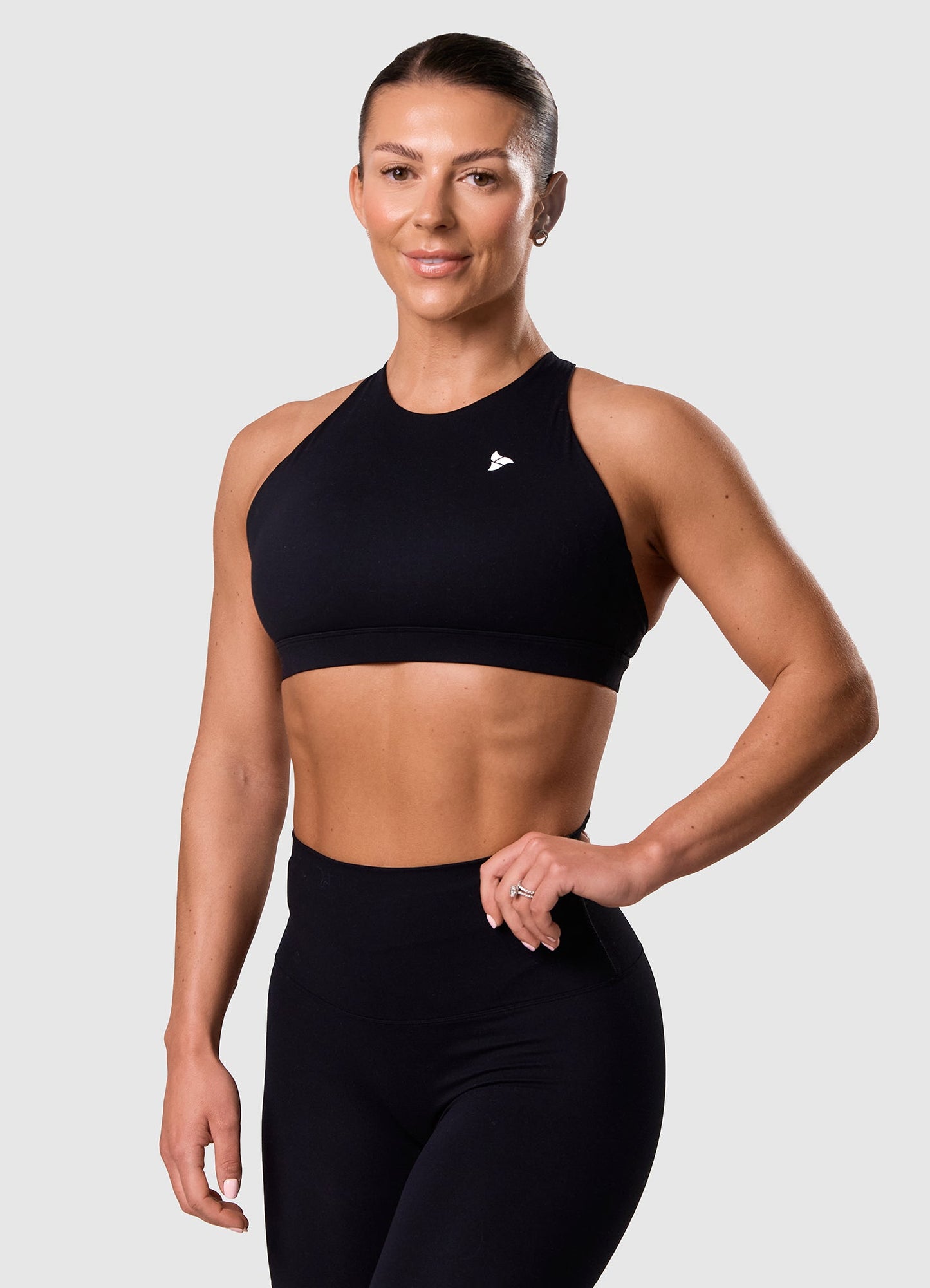 ROXI High Neck Sports Bra BLACK EDITION
