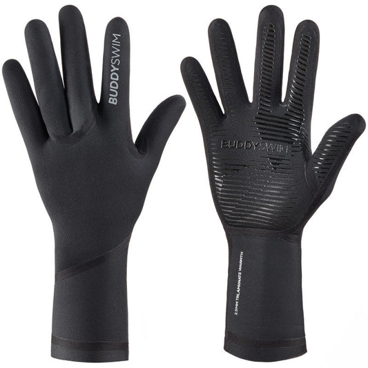 Buddyswim Neoprene Swim Gloves Trilaminate Warmth 2.5mm Black