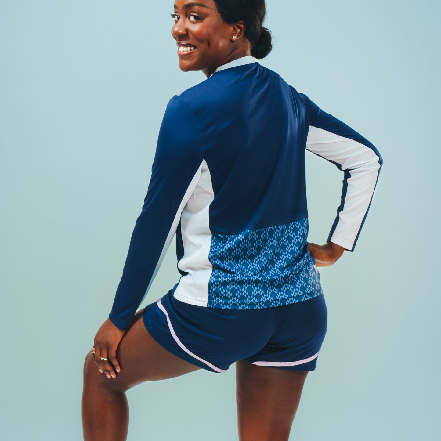 Long Sleeved Football Training Top - Navy