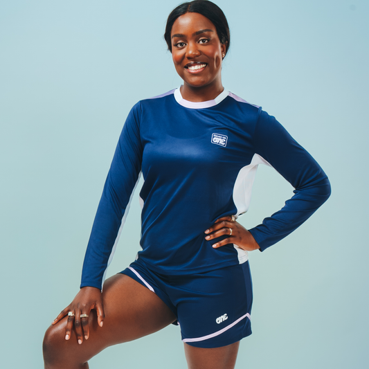 Long Sleeved Football Training Top - Navy