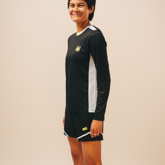 Long Sleeved Football Training Top - Black