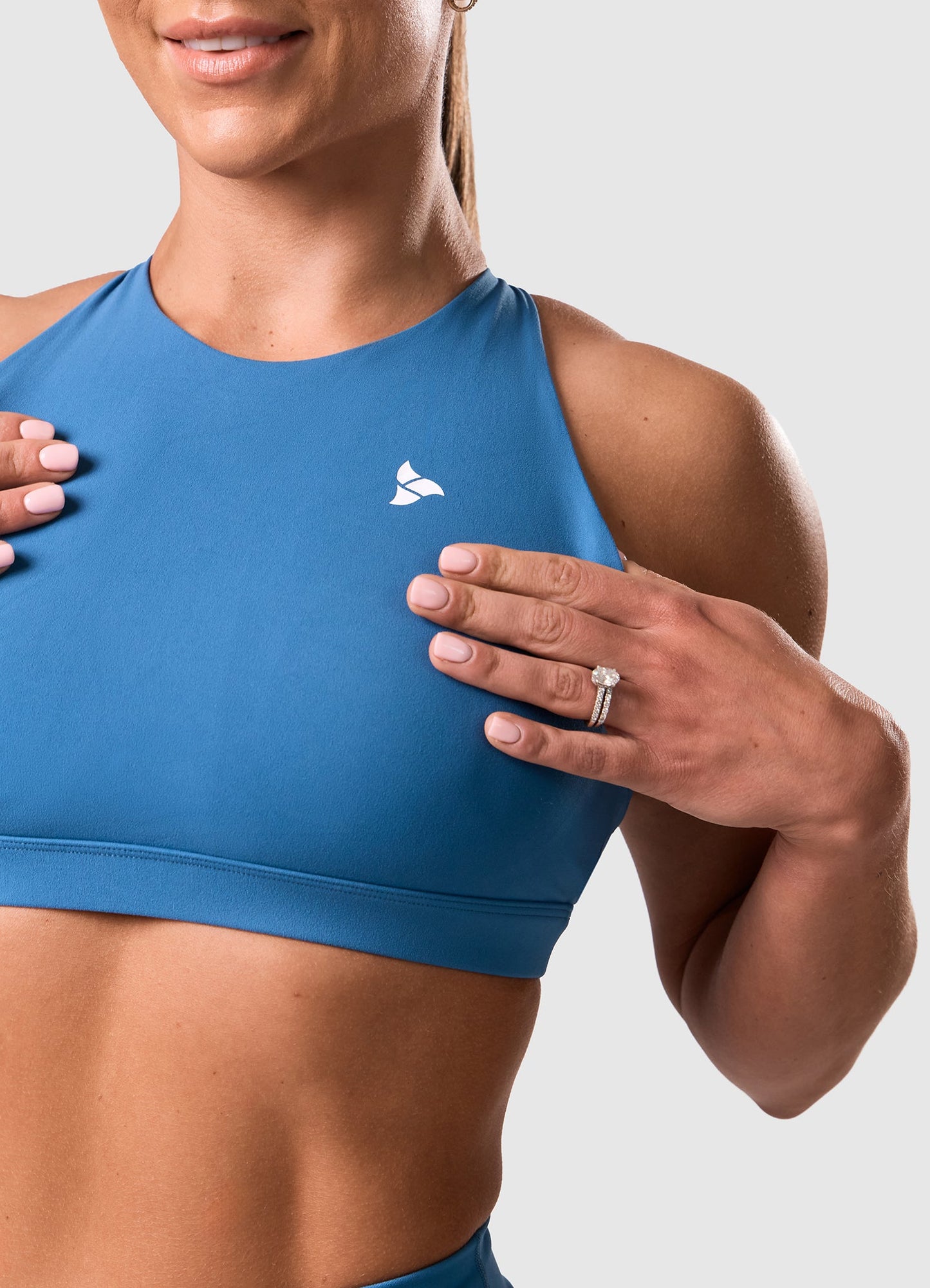ROXI High Neck Sports Bra TEAL
