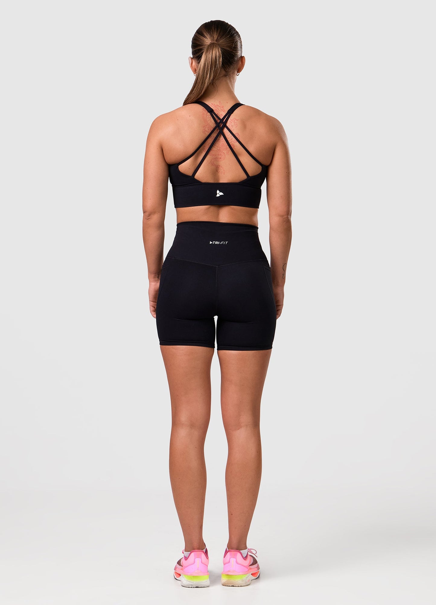 ROXI Cross-Back Sports Bra BLACK EDITION