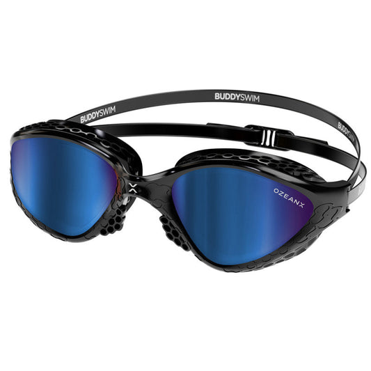 BuddySwim OzeanX Swim Goggles Black/Blue Mirror