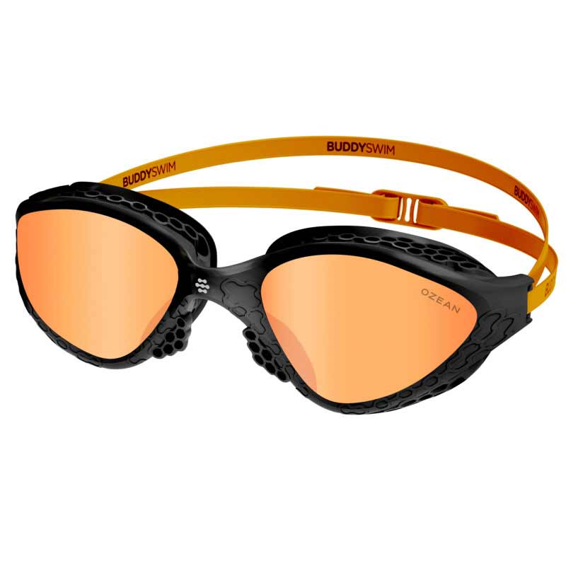 BuddySwim Ozean Swim Goggles Black-Orange/Orange
