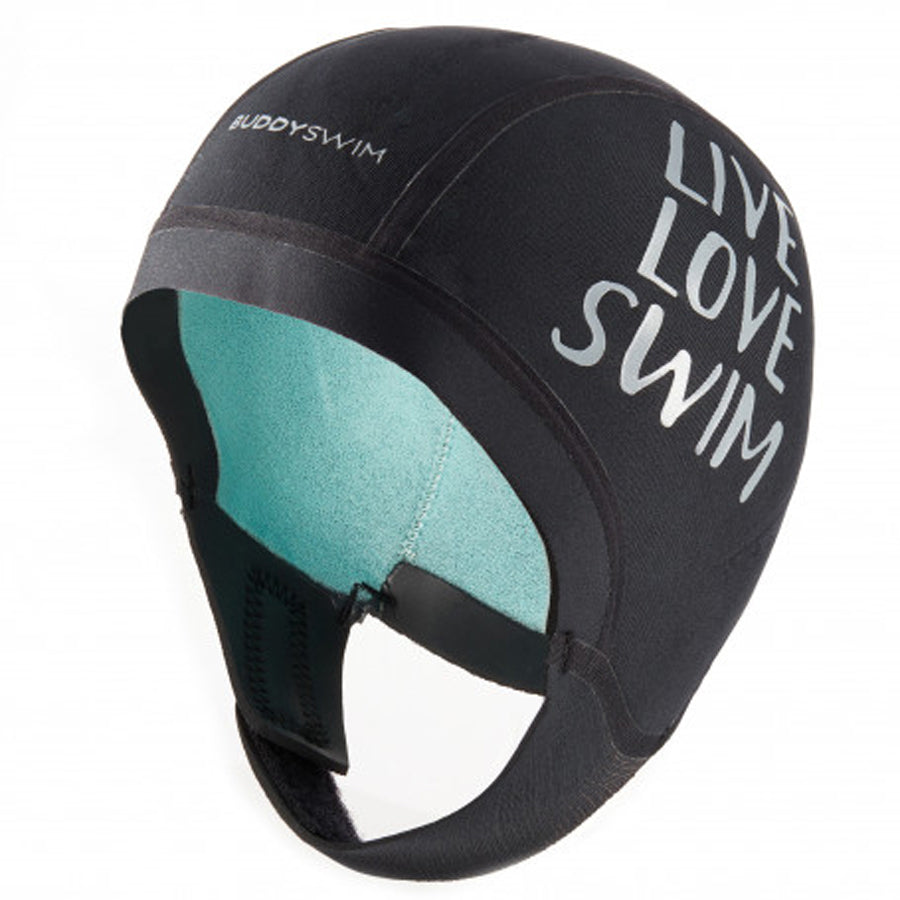 Buddyswim Neoprene Swim Cap Trilaminate Warmth 2.5mm Black