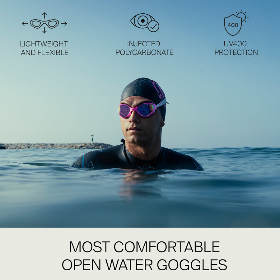 BuddySwim OzeanX Swim Goggles Black/Iridium Mirror