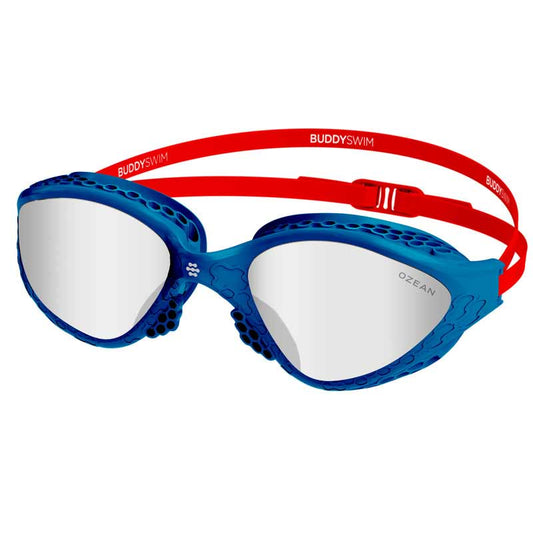 BuddySwim Ozean Swim Goggles Navy-Red/Clear
