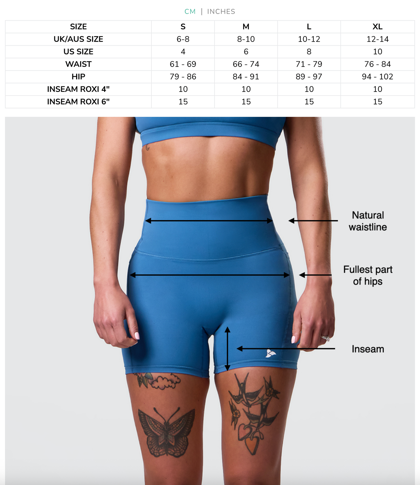 ROXI 4" Shorts BLACK EDITION