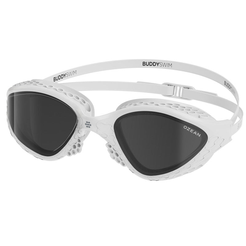 BuddySwim Ozean Swim Goggles White/Smoke